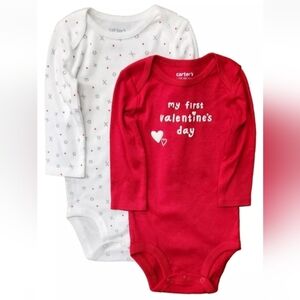 NWT Carter's Valentine's Day Baby Onesie Set 3mos